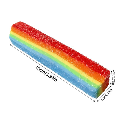 Squishy Sour Sugar Rainbow Strips Stress Autism Sensory Toy Stress & Anxiety Relief Toys Pinch Decompression Toy for Adult Good Vibrations