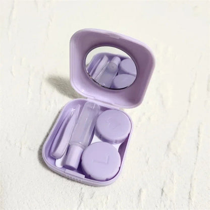 8 Colors Mini Pocket Contact Lens Case  Women Girl Make Up Beauty Pupils Storage Contacts Lense Holder Box Container Mirrors Kit Good Vibrations
