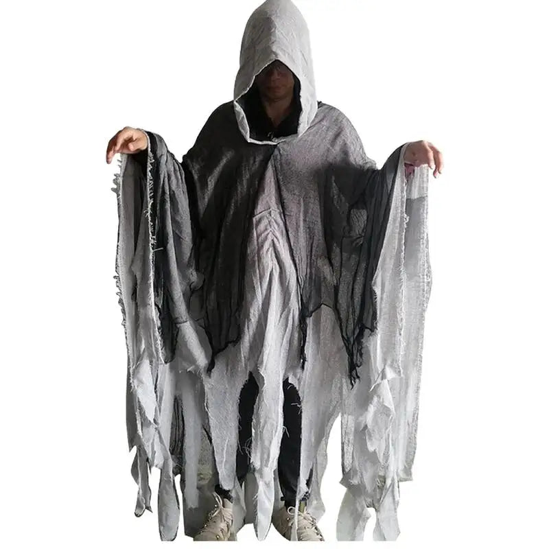 Halloween Cape Unisex Halloween Ghost Dementors Cosplay Costume Horror Dress Up Cape Halloween Horror Costume Cloaks Props Good Vibrations