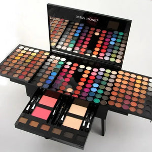 180 Colors Makeup Palette Gift Eyeshadow Powder Blush Lip Stick Cosmetics Kit Eye Primer Luminous Eye Shadow Palette Make Up Set Good Vibrations