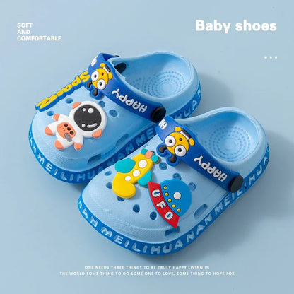 New Children Kids Baby Boys Girls Mules Clogs Summer Soft Sole Garden Beach Slippers Sandals Cave Hole Baby Shoes for Boys Girls Good Vibrations