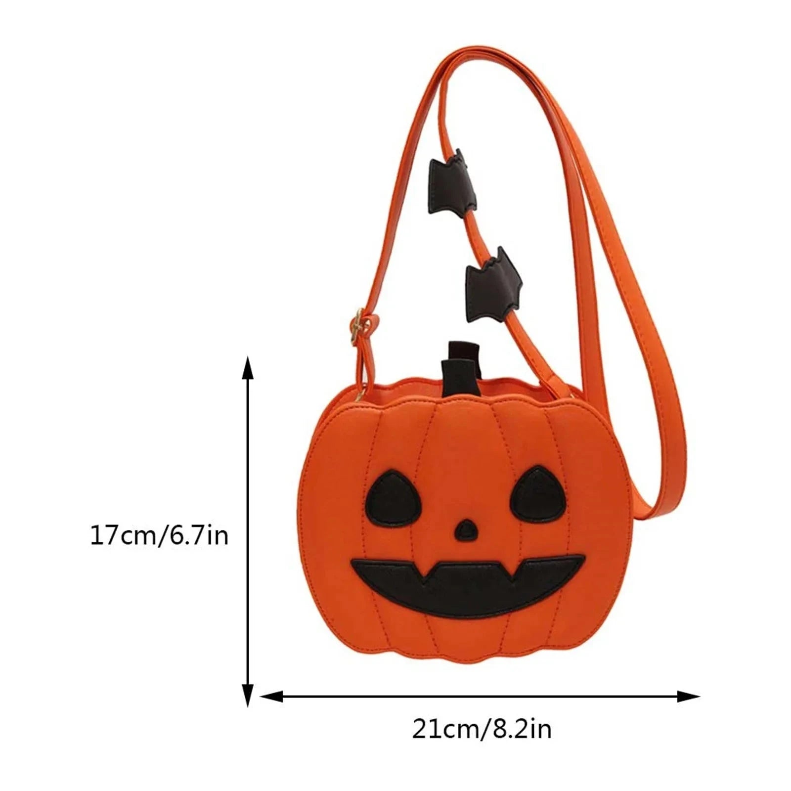 Halloween Pumpkin Shoulder Bag Women Novelty Purse PU Leather Female Daily handbag Halloween cute Candy Bags for Children Good Vibrations