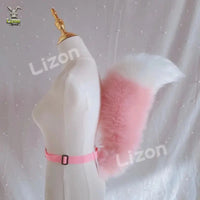 Electric Tail Lina Cosplay Tail Ears Hairhoop Bell Pink Fox Tails Wolf Adult Children Cosply Tails Costume Prop Accessories GOOD Vibrations