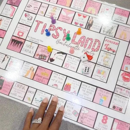 Tipsy Land Party Board Game, Fun Drinking Game for Friends Good Vibrations