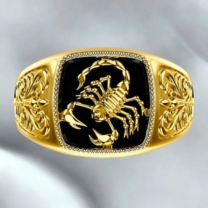 Fashion Milangirl Top-quality Gothic Punk  Scorpion Male Retro Ring for Man  Pattern Rings  Men Jewelry  Whole Sale Good Vibrations