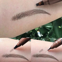 4D Microblading Eyebrow Pen 4 Forks Tip Eyebrow Tattoo Pencil Long Lasting Fine Sketch Liquid Eye Brow Make Up Good Vibrations