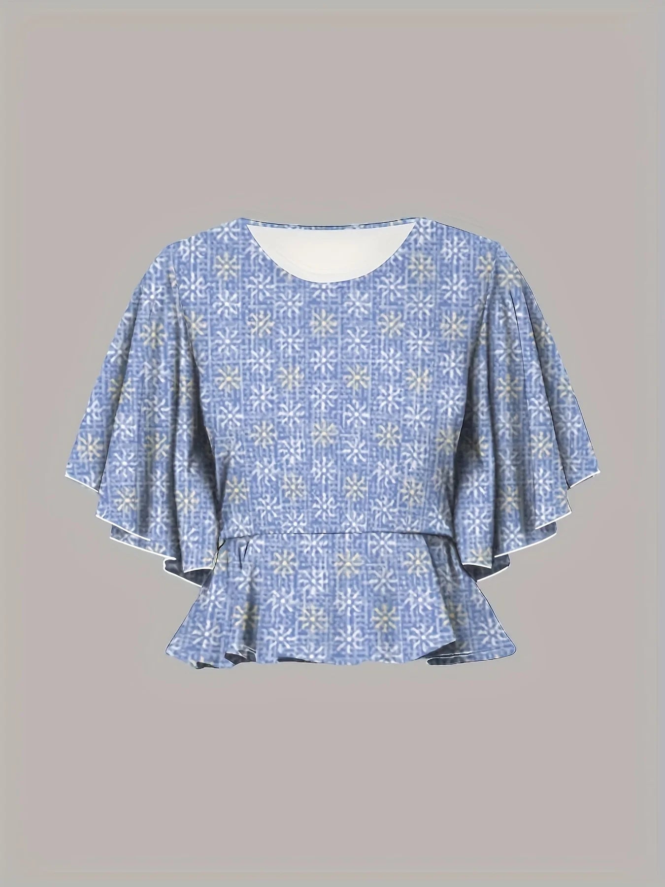 Women's stylish and elegant two-piece set: round neck top and irregular flared skirt Good Vibrations