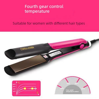 YATENG Ceramic Electric Hair Straightener Corn Stigma Wave Plate Hair Straightener Hair Curler Hair Curler and Straightener Dual-Use Inner Buckle Straightening Does Not Hurt Hair Good Vibrations