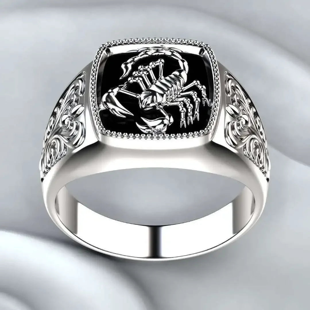 Fashion Milangirl Top-quality Gothic Punk  Scorpion Male Retro Ring for Man  Pattern Rings  Men Jewelry  Whole Sale Good Vibrations