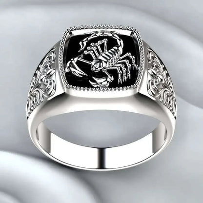 Fashion Milangirl Top-quality Gothic Punk  Scorpion Male Retro Ring for Man  Pattern Rings  Men Jewelry  Whole Sale Good Vibrations