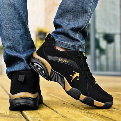 Shoes For Men Breathable Casual Shoes Men's Sneakers Summer Light Mesh Air Cushion Sports Shoes Outdoor Lace Up Training Shoes Good Vibrations