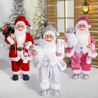 Christmas decoration standing Santa Claus doll ornaments Happy Date Christmas Santa Claus Figurine Decor party Ornament Gift Good Vibrations