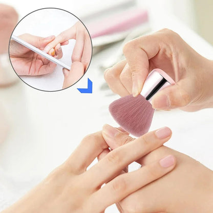 Round Nail Dust Brush Large-sized Remove Nail Dust Brushes Acrylic UV Gel Polish Powder Cleaning Tool Manicure Accessories Good Vibrations