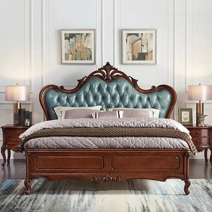 King Size Bedroom Bed European Aesthetic Storage Double Bed Modern Wood Camas De Matrimonio Dormitorio Luxury Furniture Good Vibrations