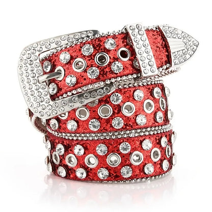 Women's Rhinestone Hollow Belt Women's Pin Buckle Studded Belt For Women Wedding Party Belt Valentines Gifts For Her Good Vibrations