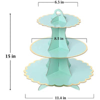 3-Layer Cake Stand Afternoon Tea Wedding Plate Party Tableware Disposable Birthday Tower Suitable for Wedding Good Vibrations