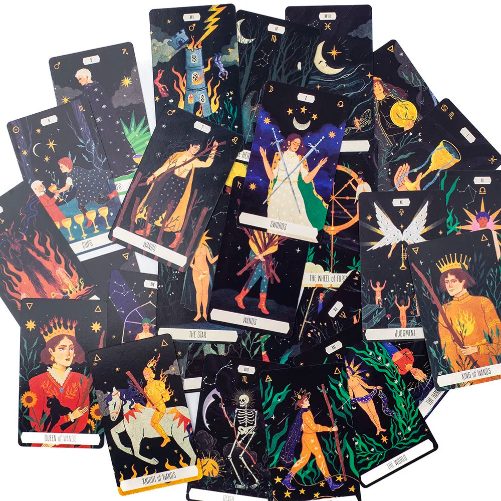 10.3x6cm Zodiac Tarot Cards for Fortune Telling And Divination Party Game Board Game Pack of 52 Unique Star Sign Cards Good Vibrations