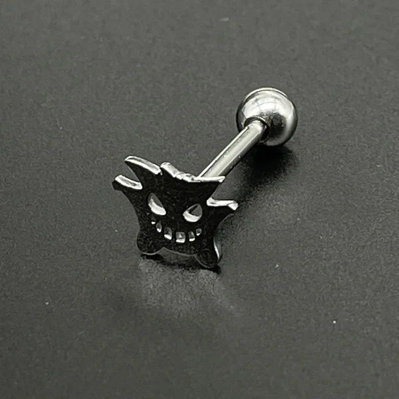 316L Titanium Steel Cute Tongue Rings Women Piercing Tongue Barbells Piercing Jewelry Ear Studs Septum Piercing Good Vibrations