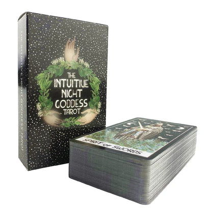The Intuitive Night Goddess Tarot Decks High Quality Board Game Fun Divination Tarot For Beginners Good Vibrations