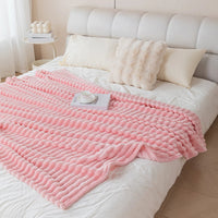 1pc flannel blanket - soft, comfortable, warm nap blanket, Christmas exquisite gift blanket, available in multiple colors Good Vibrations