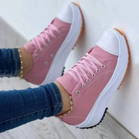 2024 New Fashion Summer Women Casual Shoes Plus Size Sneakers for Women Platform Sport Shoes Female Lace Up Tennis Shoes Size Good Vibrations