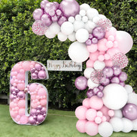 Pink White Balloon Garland Arch Kit Wedding Birthday Party Decorarion Kids Girl Baby Shower Party Supplies Confetti Latex Ballon Good Vibrations