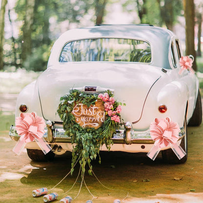 2/4/10Pcs Wedding Car Bow Ribbons Christmas Gift Wrap Packaging Decoration DIY Craft Flowers Birthday Party Supplies Valentines Good Vibrations