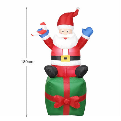 Christmas Inflatables Glowing Snowman Penguins Santa Claus with Built-in LED Decoration for Xmas Party Indoor Outdoor Yard Good Vibrations