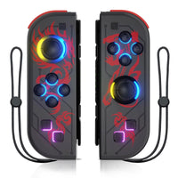 BT 5.2 Switch Joy Controller L/R RGB LED Joypad with Dual Vibration 6-Axis Wake up Gamepad For Switch/Oled/Lite Joystick Good Vibrations