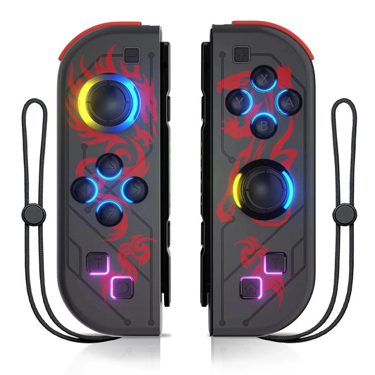 BT 5.2 Switch Joy Controller L/R RGB LED Joypad with Dual Vibration 6-Axis Wake up Gamepad For Switch/Oled/Lite Joystick Good Vibrations
