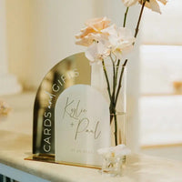 Cards And Gifts Sign,Wedding Signage,Cards and Gifts Wedding Sign,Custom Names Wedding Reception Decor,Gold Mirror Wedding Signs Good Vibrations
