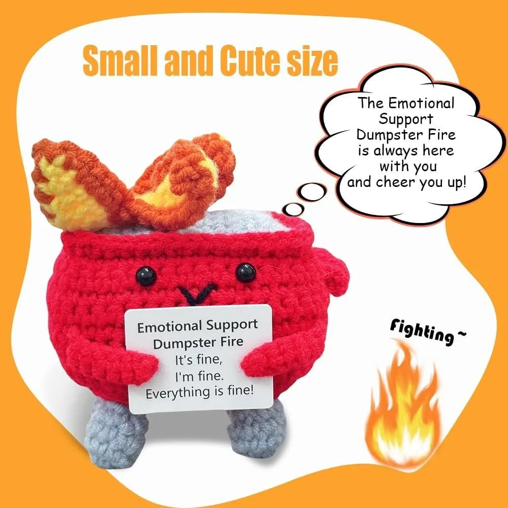 1pc Emotional Support Gifts, Handmade Creative Plush Desktop Decoration Ornaments, Interesting Mini Cute Home Furnishings Decoration, Gifts Suitable for Holiday and Birthday to Encourage Friends, Home Decorations Good Vibrations