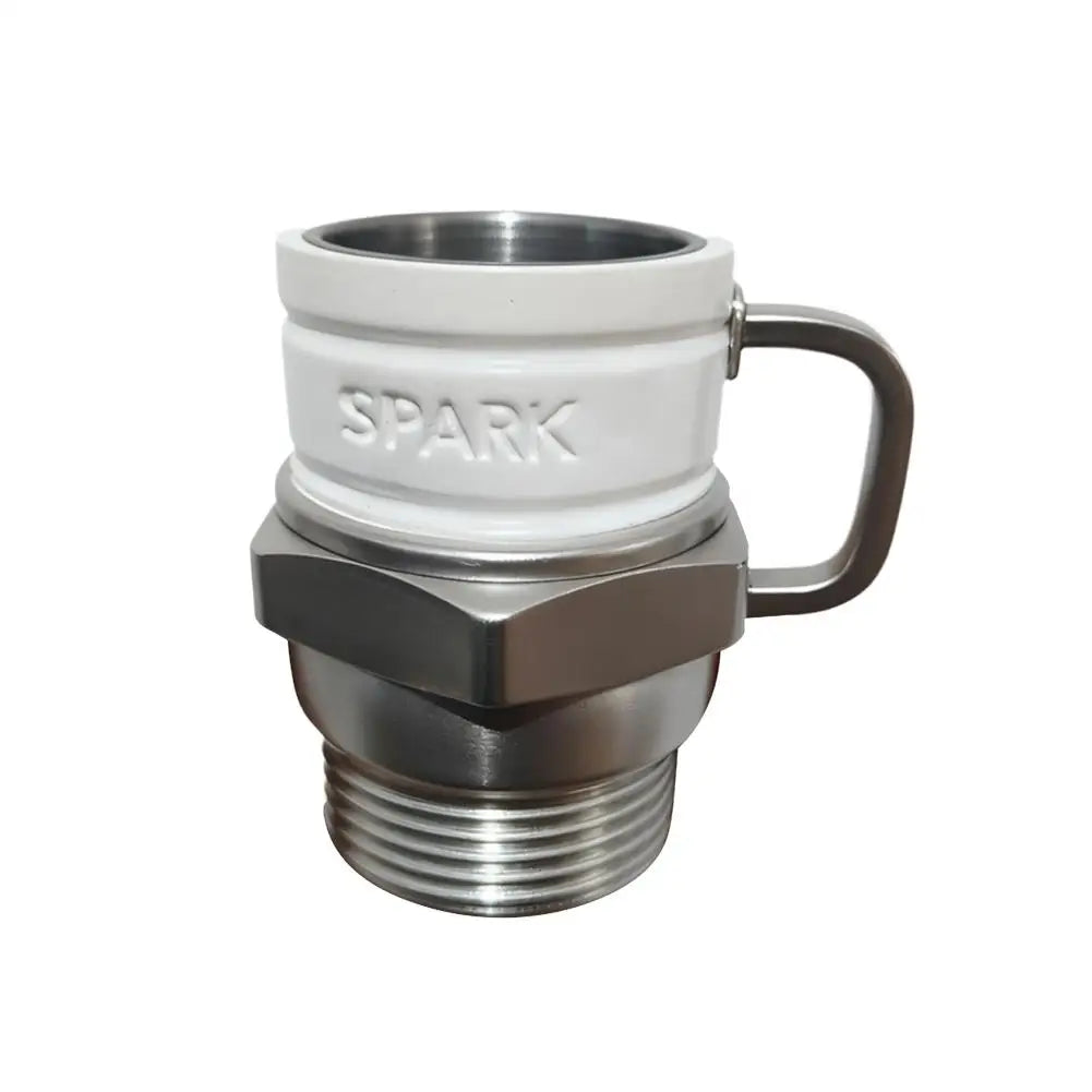 Spark Plug Mug Industrial Coffee Cup For Car Enthusiasts Collectors Mechanics Home Office Desk Garage Display Birthday Gift Good Vibrations