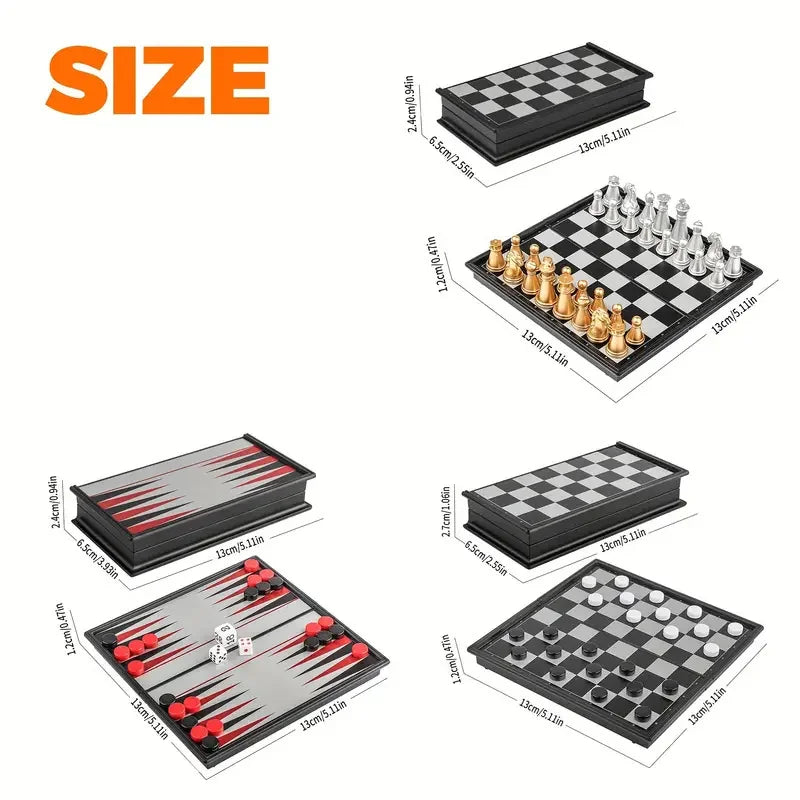 Mini Magnetic Chess Board Game Toys Folding Magnetic Plastic Chessboard Portable Interactive Toy for Kids Adult Birthday Gift Good Vibrations Adult Super Store