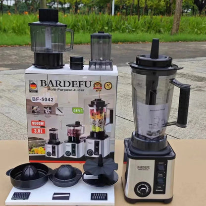220V- 3L 6 in 1 Blender Stainless Steel Large Capacity Cut Vegetables and Shreds Icebreaker Salad Grinder Meat Grinder Juicer Good Vibrations
