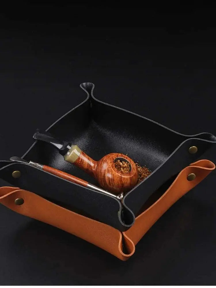 Leather Herb Tobacco Rolling Tray Foldable Cigarette Tobacco Rolling Tray Tobacco Roller Grinder Tray Herb Tobacco Storage Tray GOOD Vibrations Adult Super Store