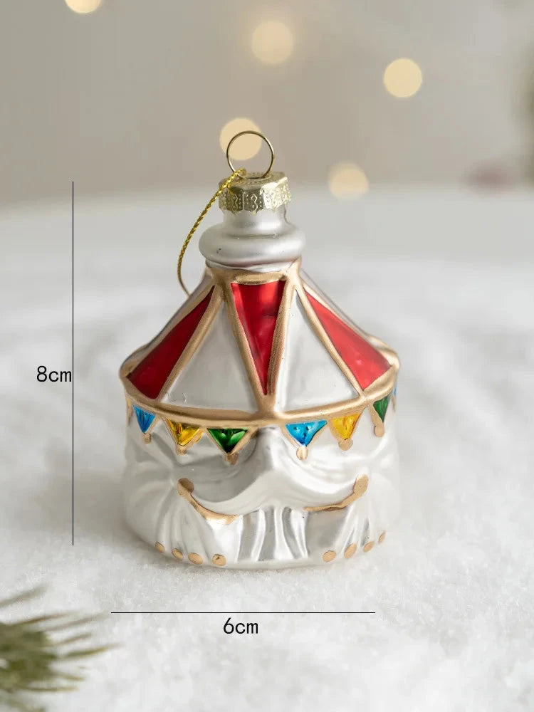 Christmas Glass Ornament Merry Christmas Decorations for Home 2024 Xmas Tree Ornament Navidad Noel Kids Gift Happy New Year 2025 Good Vibrations