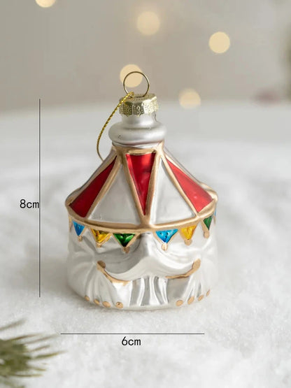 Christmas Glass Ornament Merry Christmas Decorations for Home 2024 Xmas Tree Ornament Navidad Noel Kids Gift Happy New Year 2025 Good Vibrations