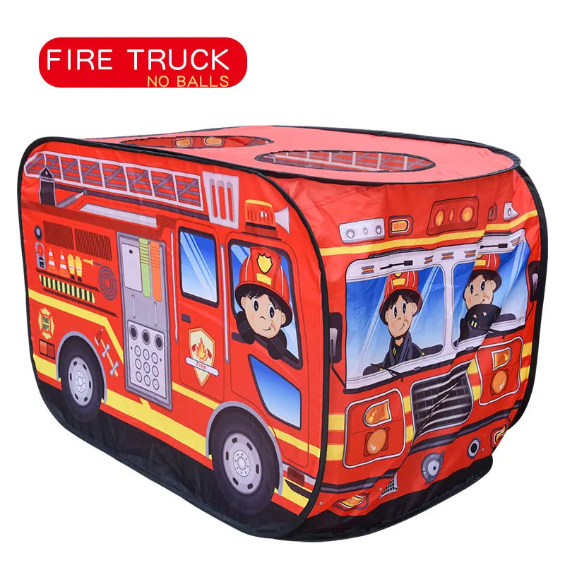 Children's Car  Tent House Fire Truck  Indoor And Outdoor Game House With Sunroof  Toys Good Vibrations