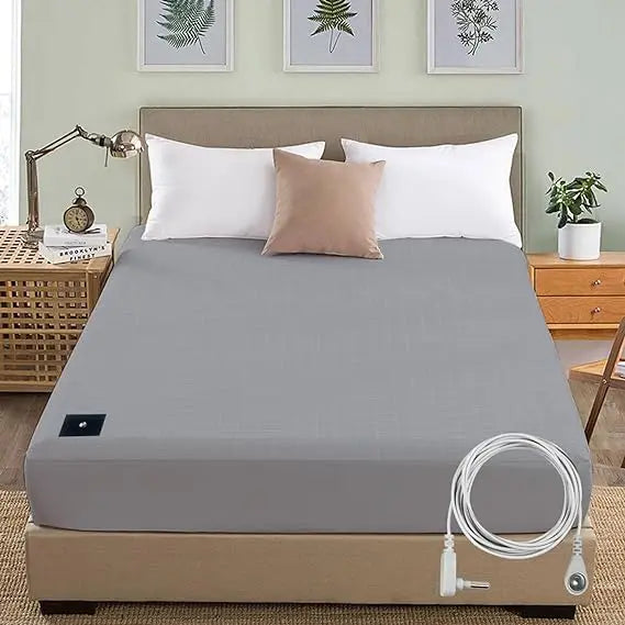 MAXSHARER Earthing 160*200*30cm fitted sheet Organic cotton with Conductive silver fiber Grounding bed sheet for Nature Wellness Good Vibrations