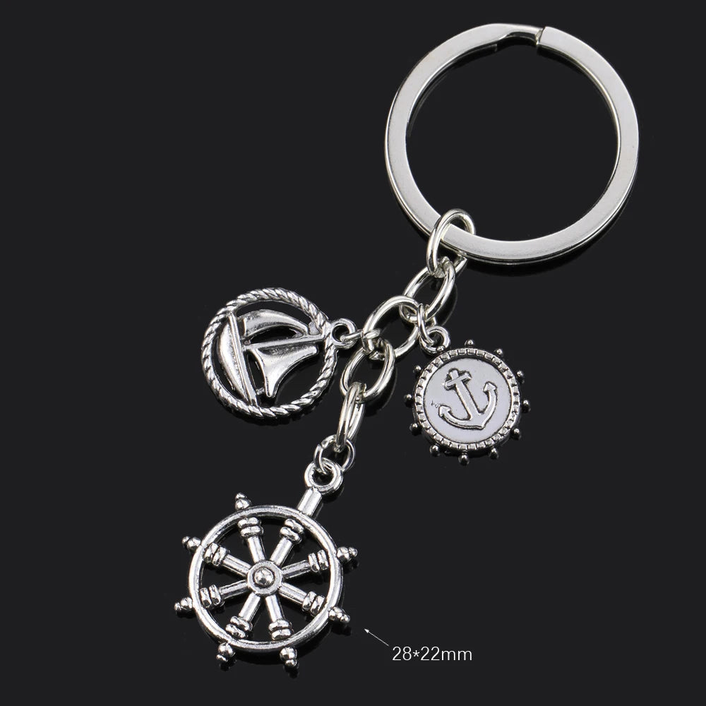 Fashion Animal Women Keychain Car Moon Cat Dog Love Heart Key Chain Friends Gift Jewelry Bag Pendant Wing Evil Eye Angel Turtles Good Vibrations