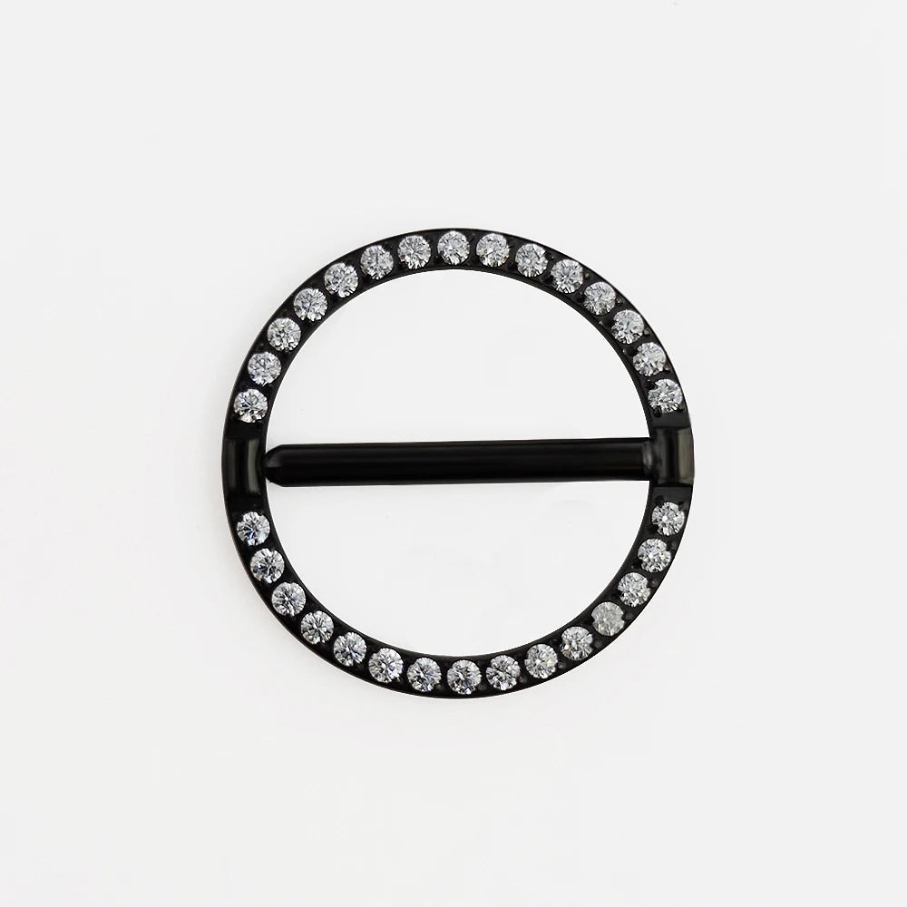 F136 Titanium Nipple Piercing Jewelry 14G Zircon Nasal Septum Ring Clicker ZC Round Nipple Ring Women and Men Girls Body Jewelry Good Vibrations