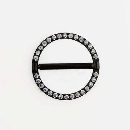 F136 Titanium Nipple Piercing Jewelry 14G Zircon Nasal Septum Ring Clicker ZC Round Nipple Ring Women and Men Girls Body Jewelry Good Vibrations