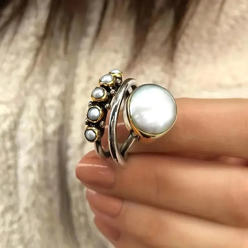 2026 Punk Personalized Wide Ring Status Symbolizes European and American Luxury  Wrapped with Irregular Lines Good Vibrations