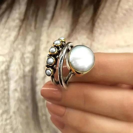 2026 Punk Personalized Wide Ring Status Symbolizes European and American Luxury  Wrapped with Irregular Lines Good Vibrations