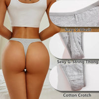 4PCS/Set Women Cotton Panties Seamless Low Rise Thongs V-Waist Solid Color Breathable Underwear Female Soft Lingerie Intimates Good Vibrations