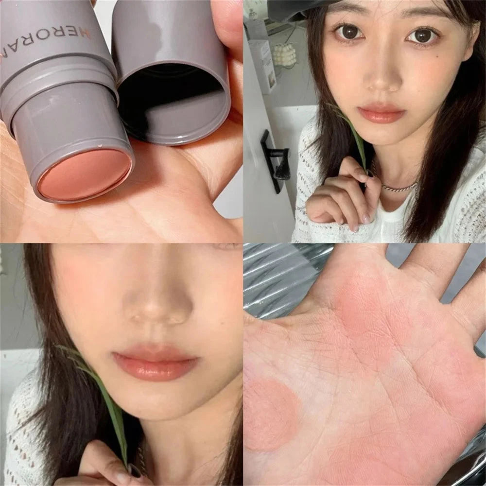 Multi-function Blush Stick Blusher Cream Natural Cheek Face Lip Lasting Waterproof High Color Rendering Brighten Skin Makeup Good Vibrations