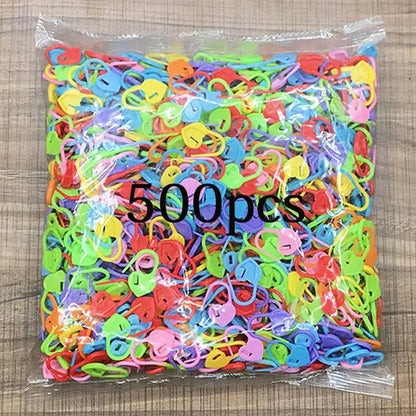 100-1000pcs Mix Color Plastic Resin Small Clip Locking Stitch Markers Crochet Latch Knitting Tools Needle Clip Hook Sewing Tool Good Vibrations