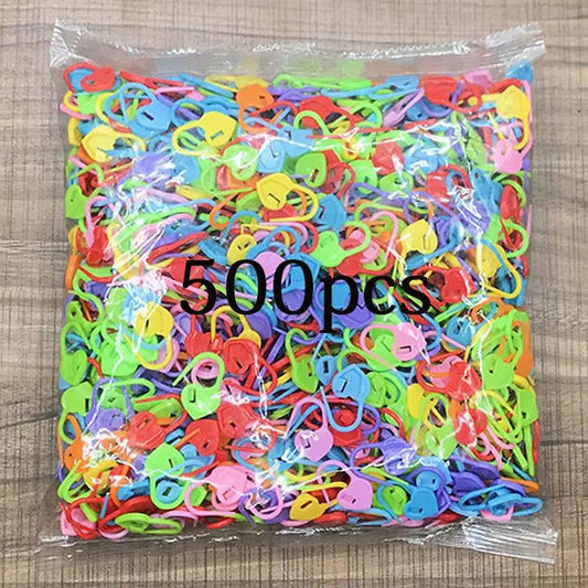 100-1000pcs Mix Color Plastic Resin Small Clip Locking Stitch Markers Crochet Latch Knitting Tools Needle Clip Hook Sewing Tool Good Vibrations