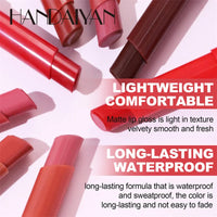 New 8 Colors Makeup Matte Lipstick Waterproof Long Lasting Lip Stick Sexy Red Pink Velvet Nude Lipsticks Make Up Woman Cosmetics Good Vibrations
